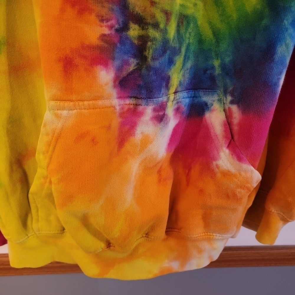 Exist Tye Dye Orlando Florida Hoodie, Size L with Kangaroo Pocket - Picture 2 of 5